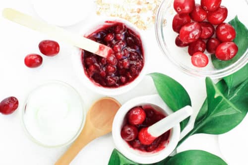 Healthy Leftover Thanksgiving Snacks - Cranberry Yogurt